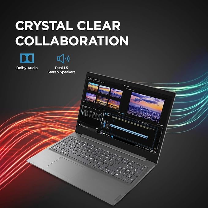 Lenovo V15 Intel Core i3 10th Gen 39.62 cm (15.6-inch) HD Thin and Light Laptop (i3-1005G1/ 4GB RAM/ 1TB HDD/Windows 10 Home/Iron Grey/ 1.85 kg)